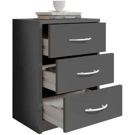 SchlafKONTOR Nachtkommode PEPE grau