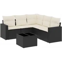 vidaXL Garten-sofagarnitur 5-tlg. schwarz