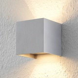 ARCCHIO Wandleuchte Zuzana, eckig, alufarben, G9, 10 cm