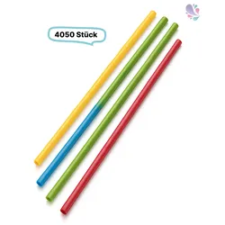 Papier- Trinkhalm, JUMBO 7x 230mm , 4.050 Stk, bunt
