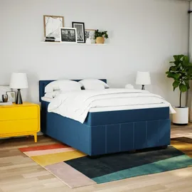 vidaXL Boxspringbett 140 x 200 cm Blau