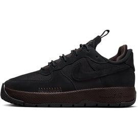 Nike Air Force 1 Wild Sneaker, Black Black Velvet Brown Zeder, 42.5 EU