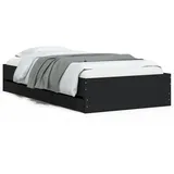 vidaXL Bettgestell 90 x 190 cm Schwarz