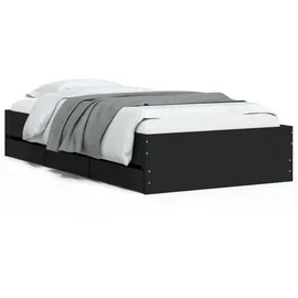 vidaXL Bettgestell 90 x 190 cm Schwarz