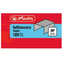 Herlitz Heftklammer 24/6 2x1000 Stück Silber