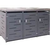 MCW Mülltonnenverkleidung H40 125 x 198 x 84 cm anthrazit