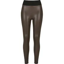 URBAN CLASSICS Faux Leather Leggings Brown XS
