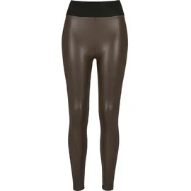 URBAN CLASSICS Faux Leather Leggings Brown XS