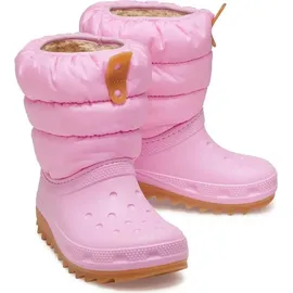 Crocs Classic Neo Puff K Stiefel Pink Tweed / Gum 29-30
