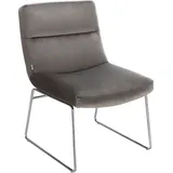 Andas Sessel »Gil, Loungesessel Wohnzimmer,«, Samtvelours Bezug, in drei Farbvarianten, Sitzhöhe 47,5 cm grau