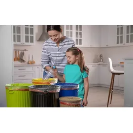 H&D Manufaktur Ascheeimer Metall Ø 21,5 cm 7 l weiß