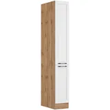 Held Apothekerschrank, Weiß, Eiche Wotan, Holzwerkstoff, 30x200x60 cm, Made in Germany, Küchen, Küchenmöbel, Küchenschränke, Apothekerschränke