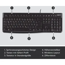 Logitech K120 for Business DE schwarz