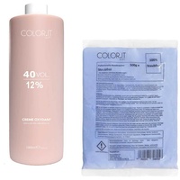 COLOR.IT by BM Creme Oxydant 1000ml 12% + 500g Hochwertiges Blondierpulver