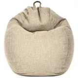 Green Bean Indoor Sitzsack Home Linen mit 200 Liter mit EPS-Perlen Füllung Kuschelig Weich Waschbar - Bodenkissen Liegekissen Sitzkissen Lounge - Sand Creme