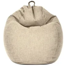 Green Bean Indoor Sitzsack Home Linen mit 200 Liter mit EPS-Perlen Füllung Kuschelig Weich Waschbar - Bodenkissen Liegekissen Sitzkissen Lounge - Sand Creme