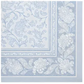 Papstar 50 Servietten ROYAL Collection 1/4-Falz 40 cm x 40 cm arktikblau Ornaments
