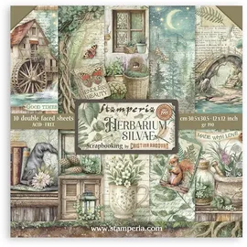 Stamperia Herbarium Silvae Scrapbook-Block 30,5 x 30,5 cm 10 Blatt