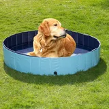 Hundepool 120x30 cm Hunde Swimmingpool Schwimmbecken Planschbecken Pool Faltbar