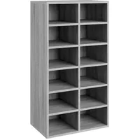 VidaXL Schuhregal Grau Sonoma 54x34x100,5 cm Holzwerkstoff