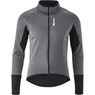 Fahrradjacke GONSO "ROAD JACKET SOFTSHELL M", Herren, Gr. XL, grau, 80% Polyester, 15% Polyamid, 5% Elasthan, Rundhals, Jacken, Herren Softshell-Jacke, atmungsaktive Radjacke, Tight Fit