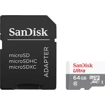 SanDisk Ultra microSDXC Speicherkarte 64GB + SD-Adapter