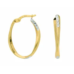 Paar Creolen ADELIA ́S "Damen Goldschmuck 1 Paar 333 Gold Ohrringe / Creolen", gold, Ohrringe, Damen, Damen, Gold, 333 Gold Goldschmuck für Damen
