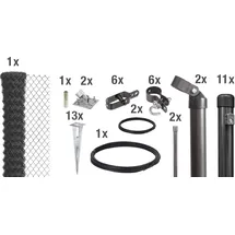 GAH Alberts Maschendrahtzaun Set 2500 x 100 cm 35-tlg.