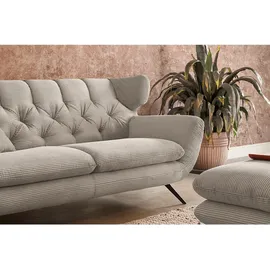 KAWOLA 2-Sitzer Charme Cord steingrau