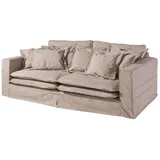 Massivmoebel24 Hussensofa Polyester 3-Sitzer Beige