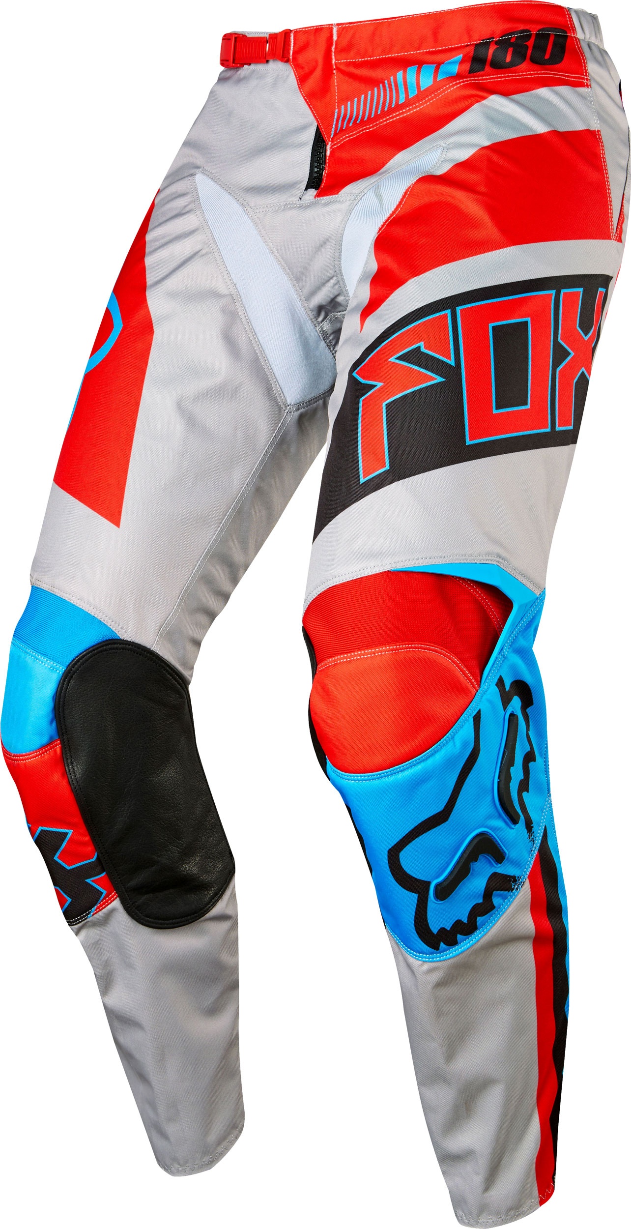 FOX 180 Falcon, pantalon en textile - Gris/Rouge - 36