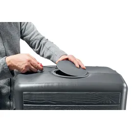 4rain Slim Wood Decor Wandtank 350 l graphitgrau