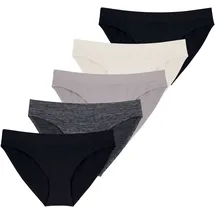 DORINA Slip 5 St. Weiß/Grau/Schwarz M