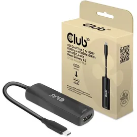 Club 3D USB Gen2 Typ-C auf HDMI 4K120Hz/8K60Hz HDR10, DSC1.2 PD Adapter St./B.