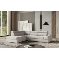sit&more Ecksofa »Broadway L-Form«, mit verstellbaren Kopfteilen, wahlweise mit Bettfunktion grau