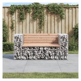 vidaXL Gartenbank aus Gabionen 143x71x65,5 cm Massivholz Douglasie