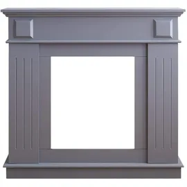 Mobili Rebecca - Rebecca Mobili Kaminumrandung, Kaminkonsole Mdf Modern Hellgrau 100x109x26