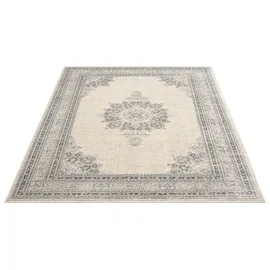 OTTO home Teppich OTTO HOME "Banli, Vintage-Look, Orient-Optik", grau (hellgrau), B:200cm H:9mm L:300cm, Kunstfaser, Teppiche, Teppich, dezenter Glanz, Schrumpf-Garn-Effekt, Wohnzimmer, Schlafzimmer
