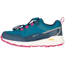 Outdoorschuh TROLLKIDS "Kids Skarvan Hiker Low XT", Gr. 29, harbor blau, madeira blau, bright pink, Textil, Synthetik, sportlich, Schuhe