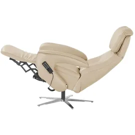 Hukla Relaxsessel Pierre Leder 75 x 126 x 177 cm Beige elektrisch