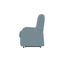 Hukla Fernsehsessel Max Mikrofaser 72 x 109 x 82 cm Blau elektrisch mit Rollen