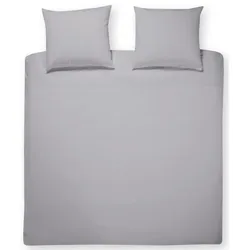 Gallazzo Bettwäsche Classics - Hellgrau Decke: 135cm x 200cm, Kissen: 1x 80cm 