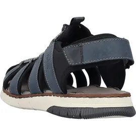 Rieker Freizeitsandalen Herren Blau/Grau/Schwarz 42