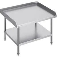 Vevor Arbeitstisch Edelstahl, gewerblicher Arbeitstisch zur Lebensmittelzubereitung, 3-seitiger Spritzschutz, Arbeitstisch mit einstellbarer Höhe für Restaurants, Zuhause und Hotels 762 x 914 x 660 mm