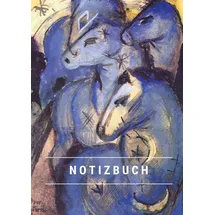 LIWI Literatur- und Wissenschaftsverlag Notizbuch klein A5 Blanko - Notizheft 44 Seiten 90g/m2 - Softcover Franz Marc "Der Turm der blauen Pferde