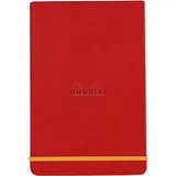 Rhodia 194398C - Notizbuch Webnotepad DIN A5, 96 Blatt abtrennbar liniert 90 g, 1 Stück, Klatschrot