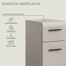WELLTIME Florenz Unterschrank 30 x 80 x 30 cm beige