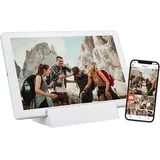 Braun Photo Technik Braun DigiFrame 1011 WiFi mobil weiss 25,5 cm (10,1 Zoll) Bilderrahmen (16GB Speicher, 1280 x 800 Pixel, 16:10 Seitenverhältnis)