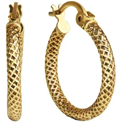 Celesta Gold Ohrring 375 Gold strukturiert