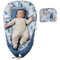 VEVOR Babynest Kuschelnest Babynestchen Babykissen Reisebett 900x500x140mm
